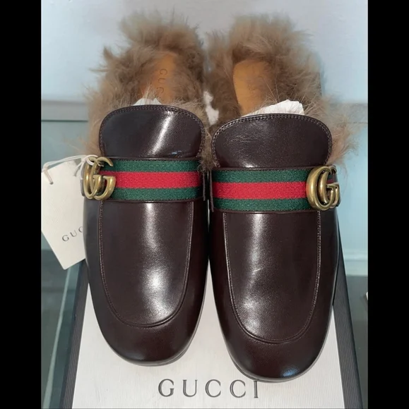 Authentic Gucci Fur Princetown GG logo Loafers Back in 2015, Alessandro Michele main image 4